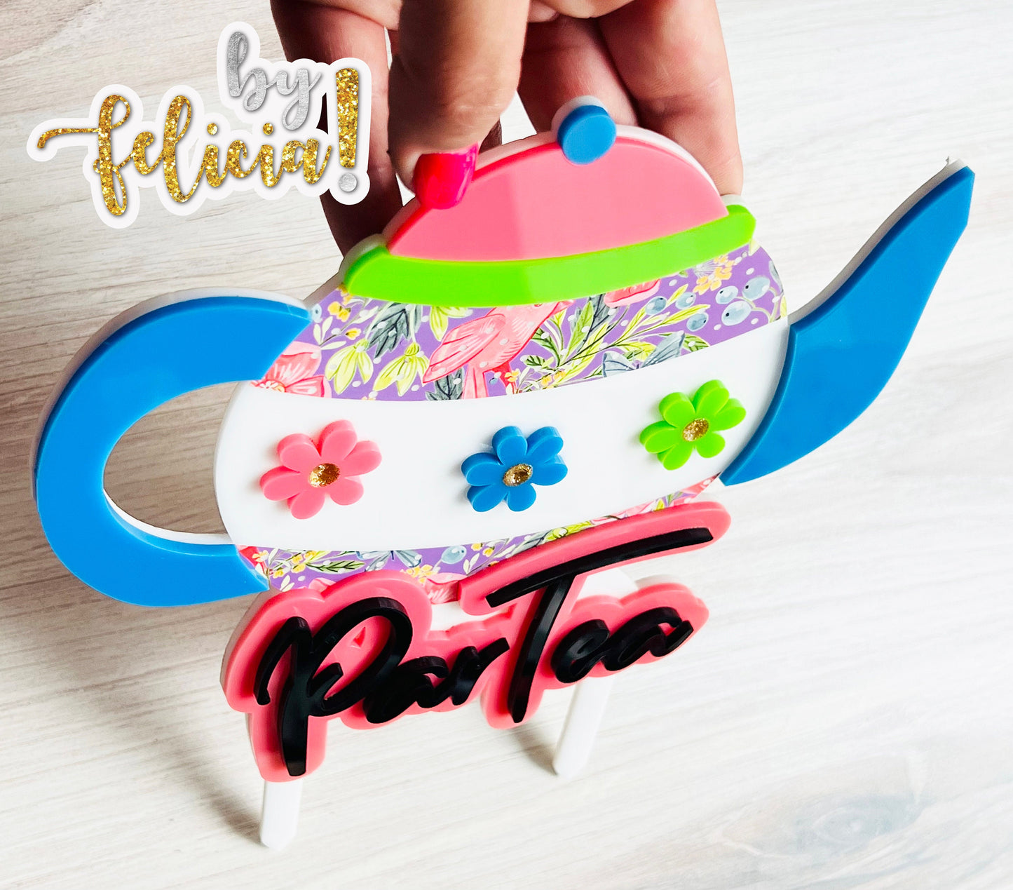 Tea Party decorations, Partea Time, Tea Party cake topper, Tea party birthday party, Tea Party bridal shower, Tea party birthday decor,