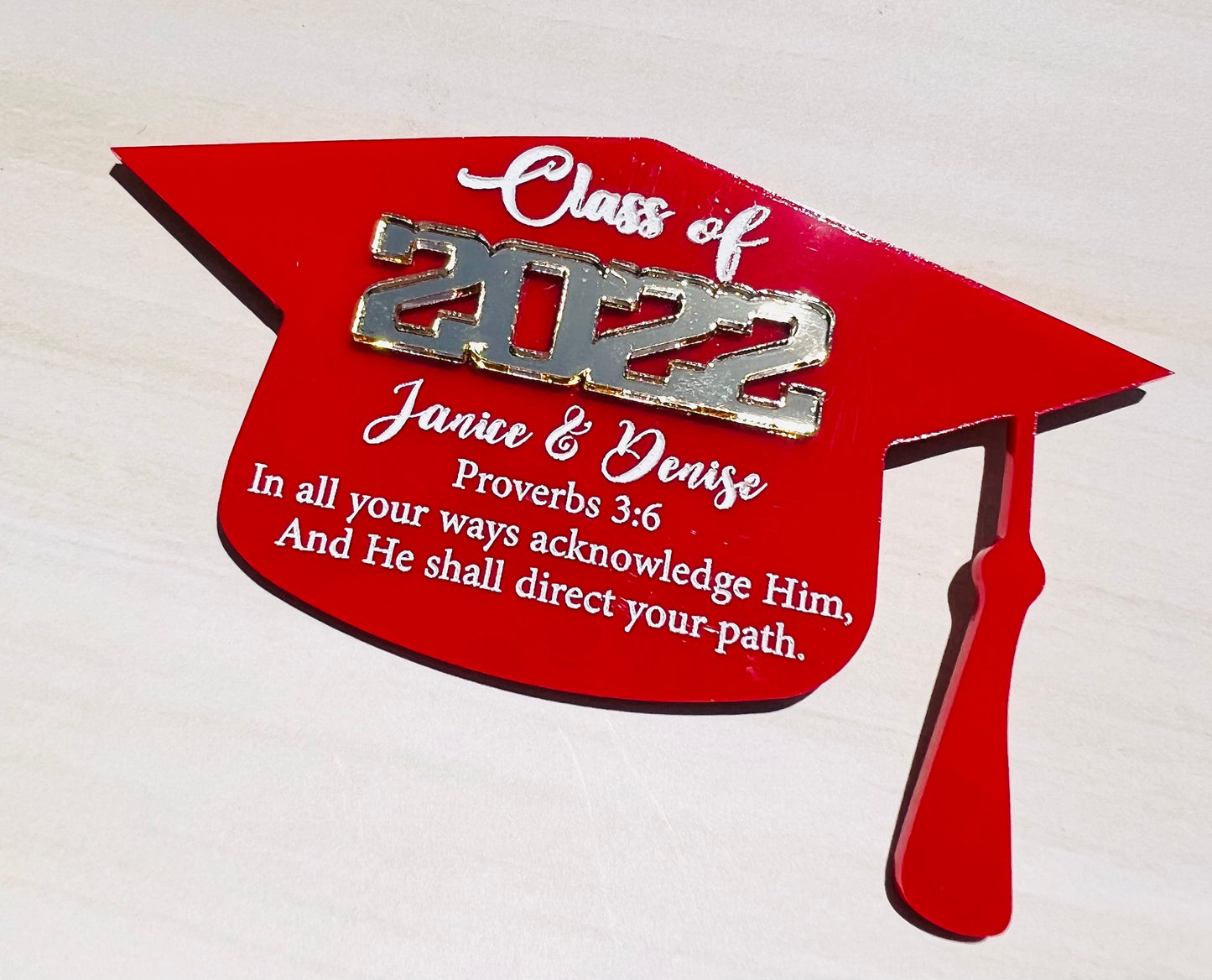 Personalized Graduation Magnet Favors: Acrylic Class of 2024