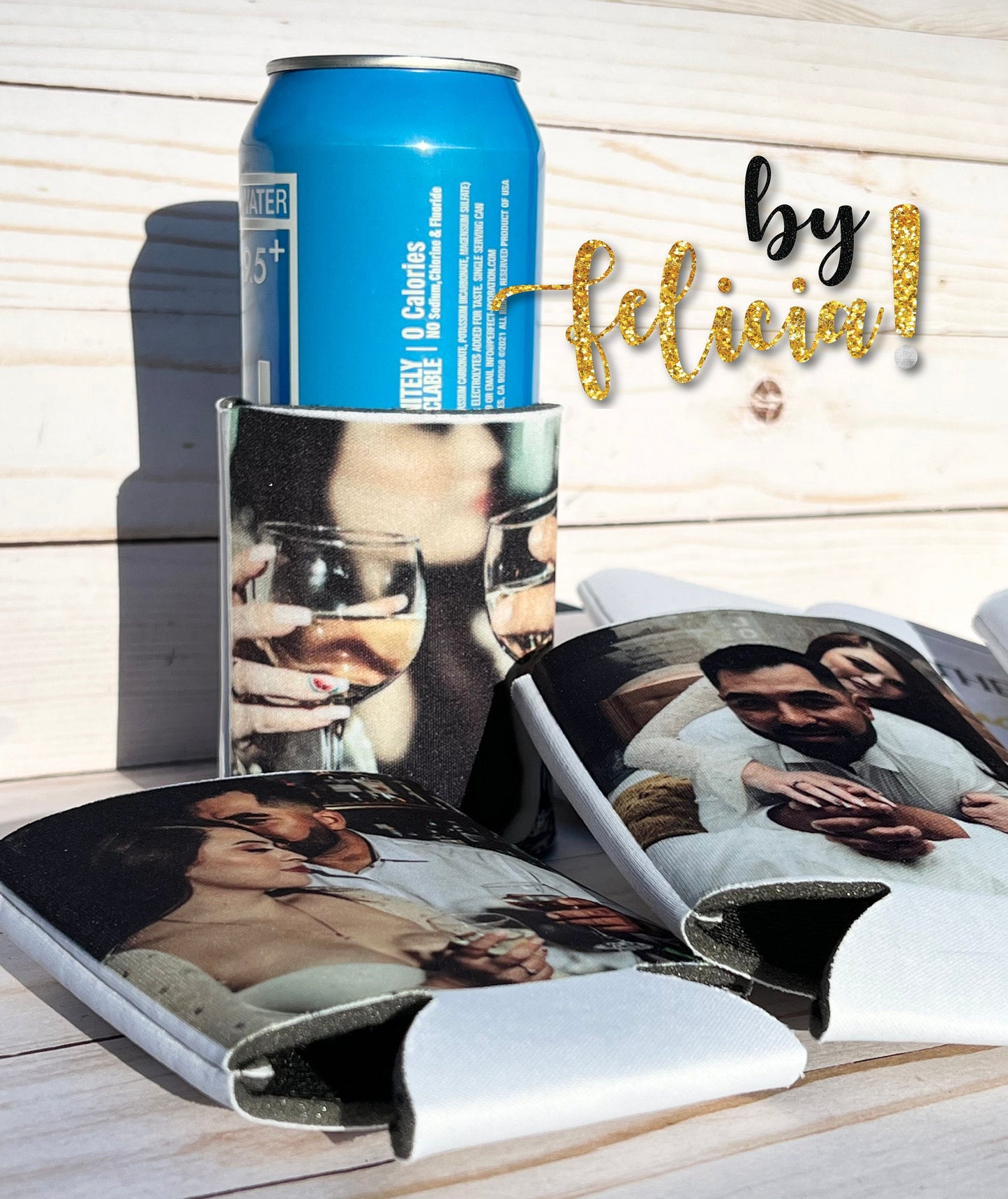 Wedding Can Cooler Holder, Custom Can Holder, Slim Can Holder, Personalized can holder, Seltzer can holder