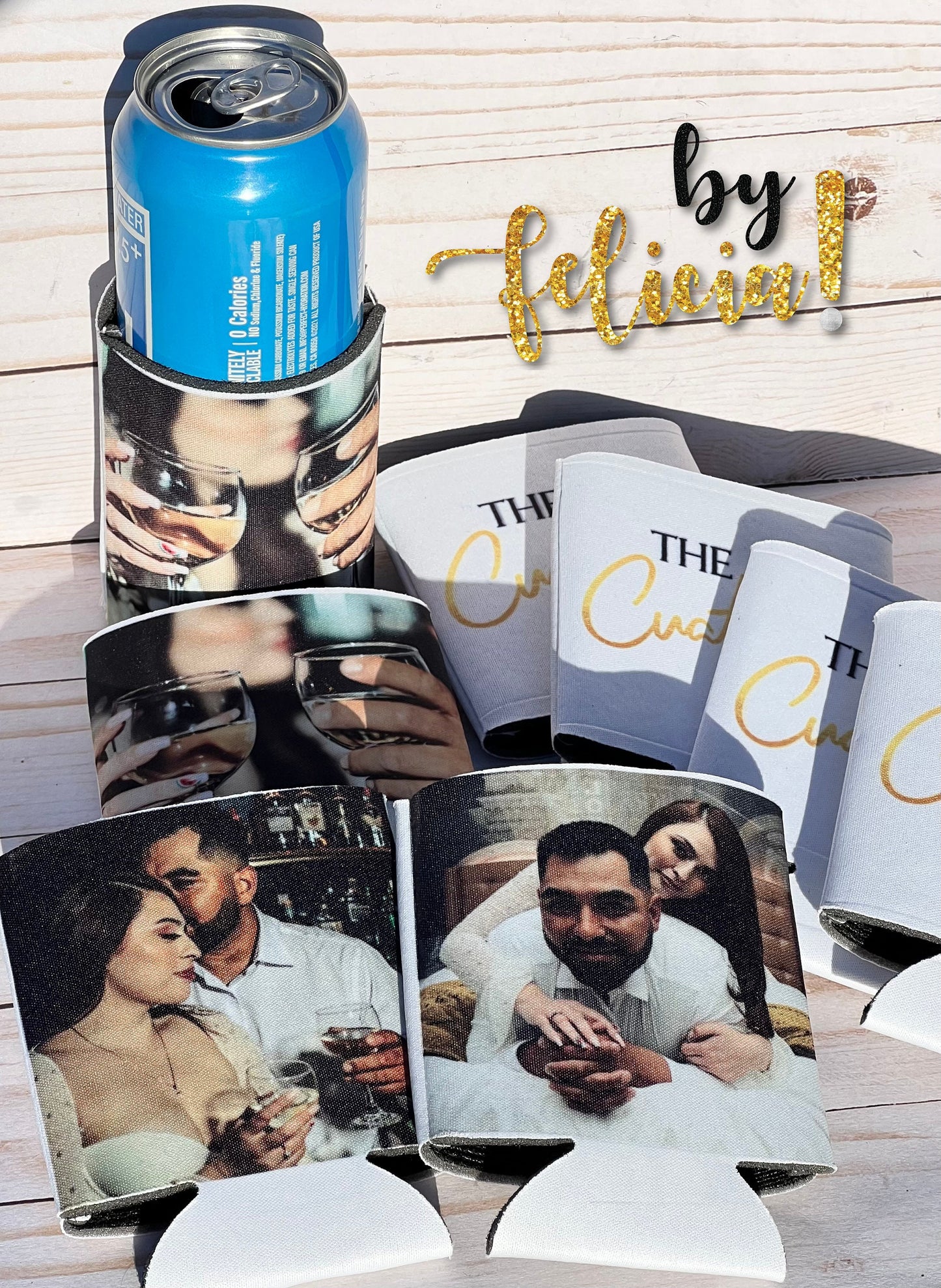 Wedding Can Cooler Holder, Custom Can Holder, Slim Can Holder, Personalized can holder, Seltzer can holder