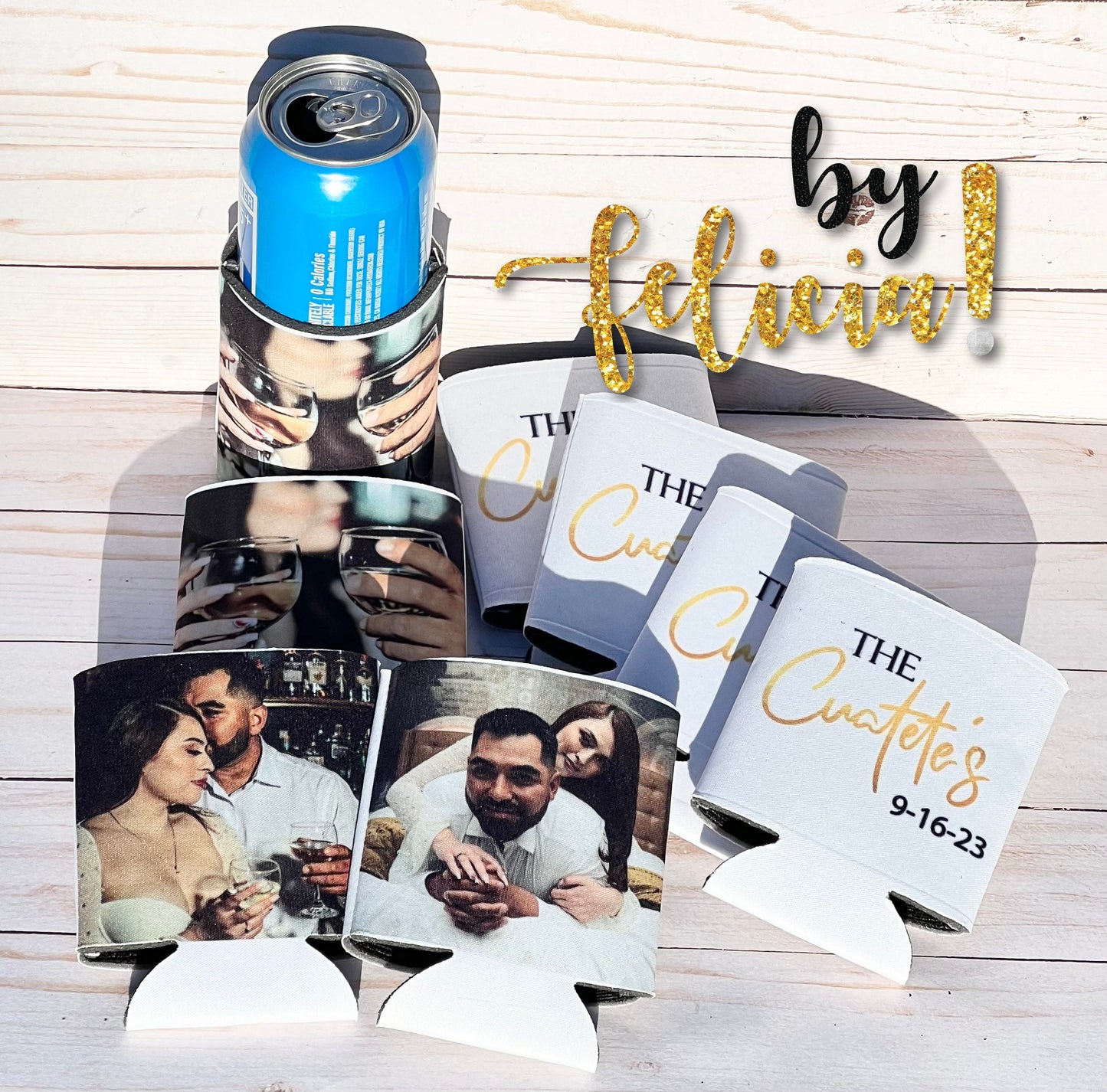 Wedding Can Cooler Holder, Custom Can Holder, Slim Can Holder, Personalized can holder, Seltzer can holder