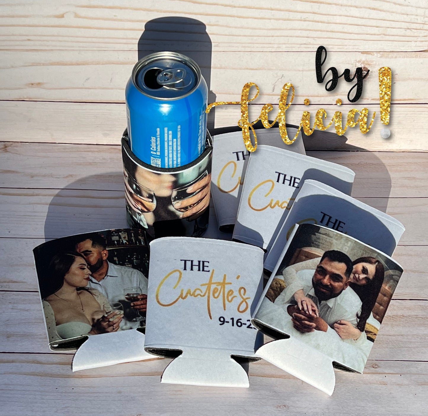 Wedding Can Cooler Holder, Custom Can Holder, Slim Can Holder, Personalized can holder, Seltzer can holder